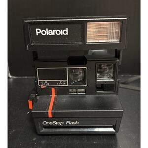 Polaroid OneStep Flash 600 Red Stripe Instant Film Camera Tested Point And Shoot